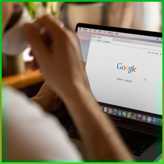 MacBook with Google Search engine